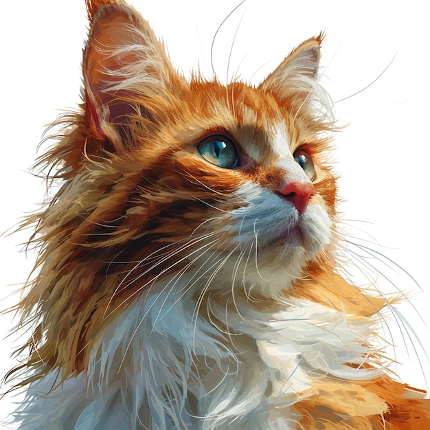 Funny cat character in a vector