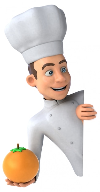 funny chef illustration