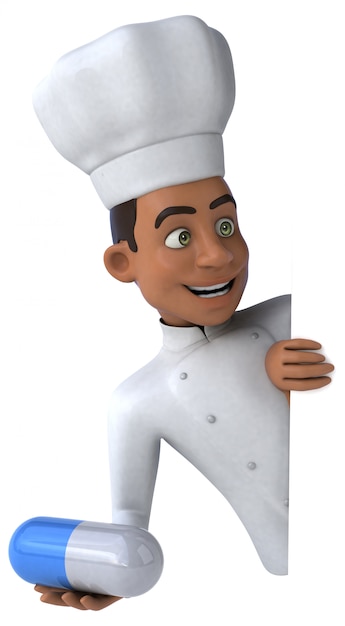 funny chef illustration