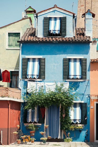 Funny colorful houses at Burano island