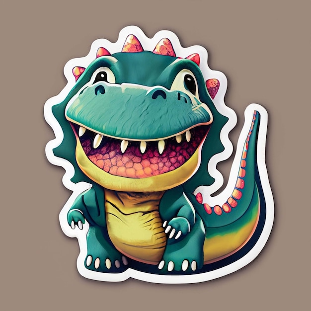 funny cute dragon sticker