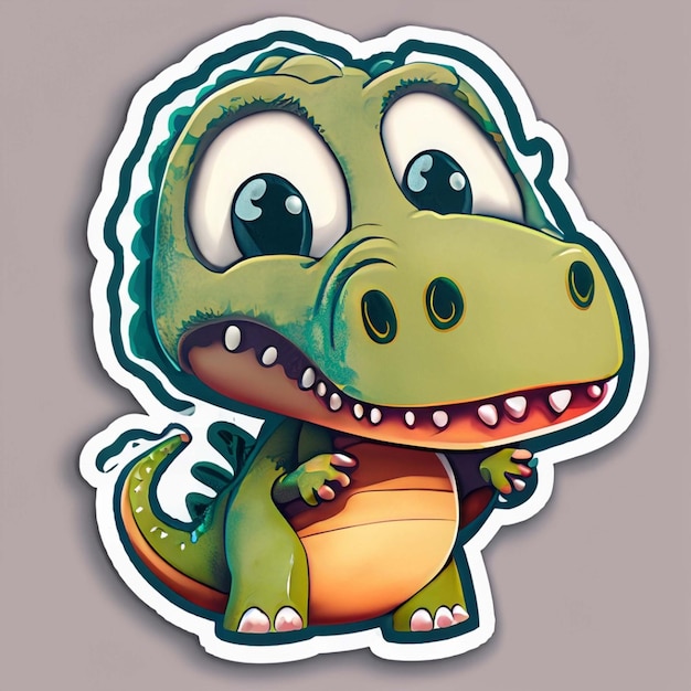 funny cute dragon sticker