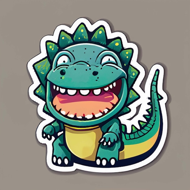 funny cute dragon sticker