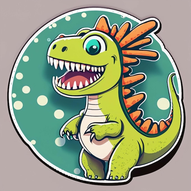 funny cute dragon sticker