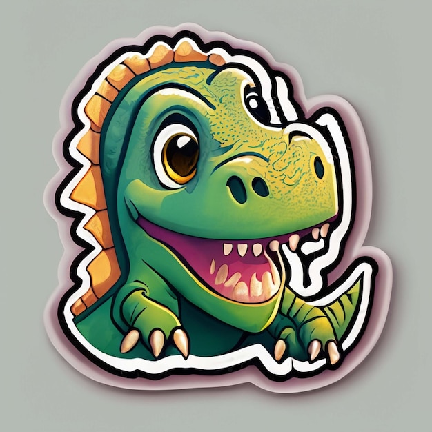 funny cute dragon sticker