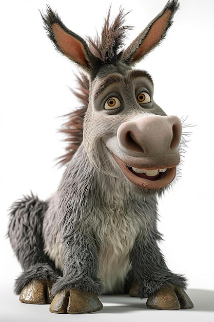 Photo funny donkey isolated on white background