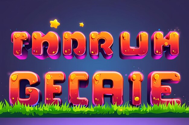 Photo funny game 3d editable text effect