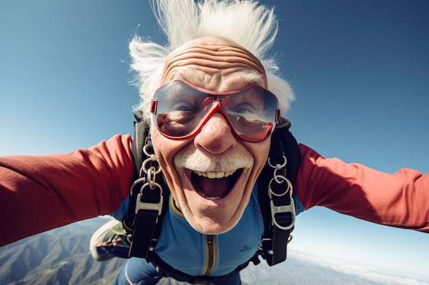 funny old man riding a skateboard