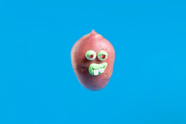 Funny potato with face sticker