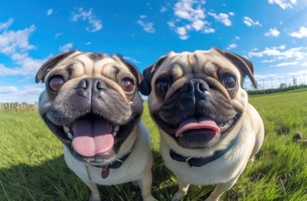 Funny pugdogs