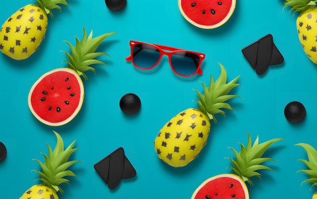 Funny summer background abstract colorful