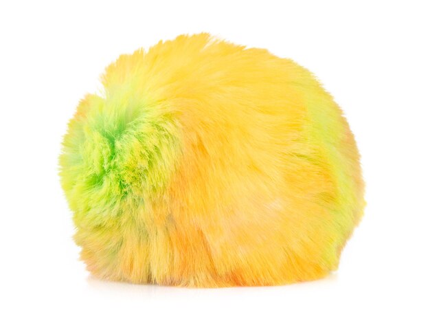 Fur ball isolated on white background