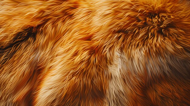 Photo fur of a brown fur coat with a white background