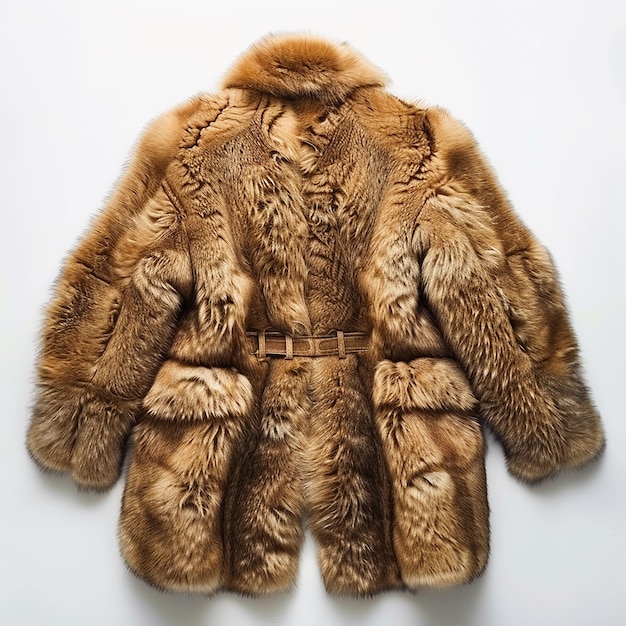 Photo a fur coat with a belt that says  fur