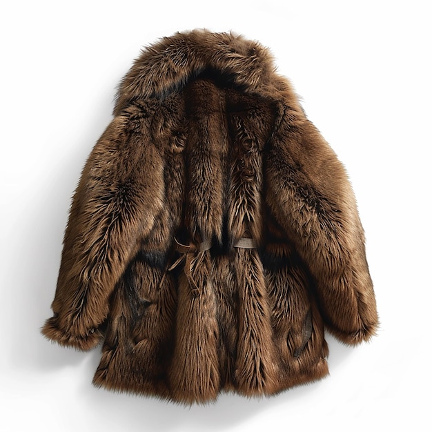 Photo a fur coat with a fur collar that says quot fur quot