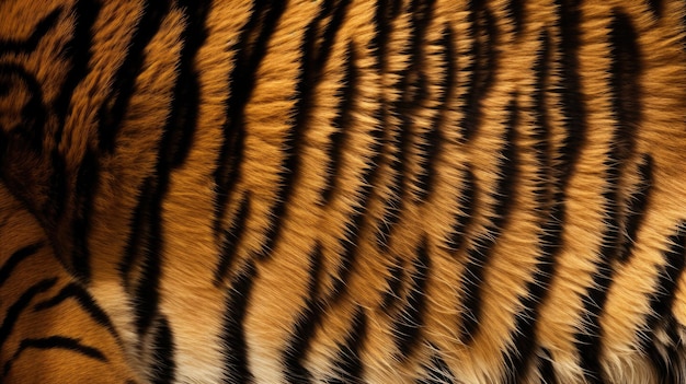 The fur of a tiger is black and orange.