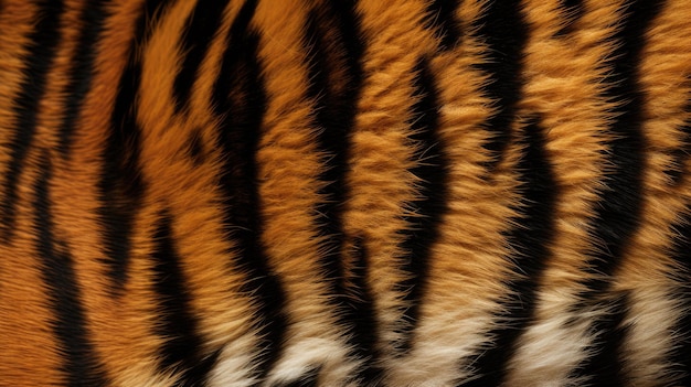 The fur of a tiger is black and orange