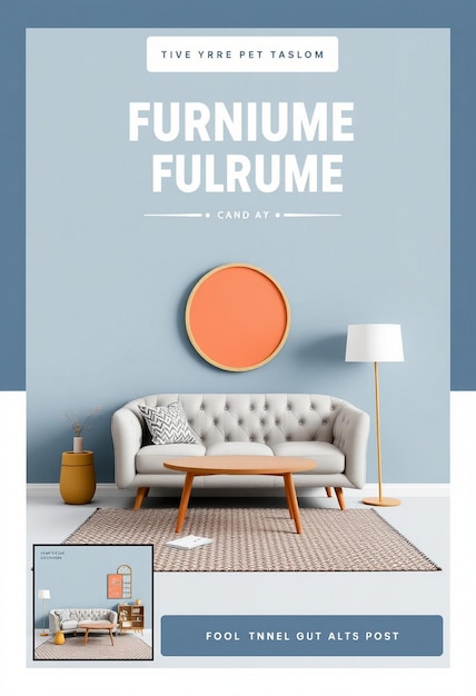 Furniture Instagram flyer and social media post template