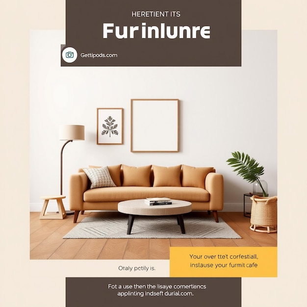 Furniture Instagram flyer and social media post template