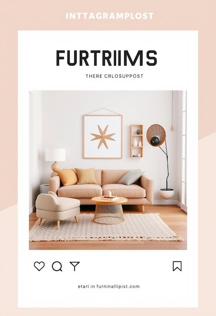 Furniture Instagram flyer and social media post template