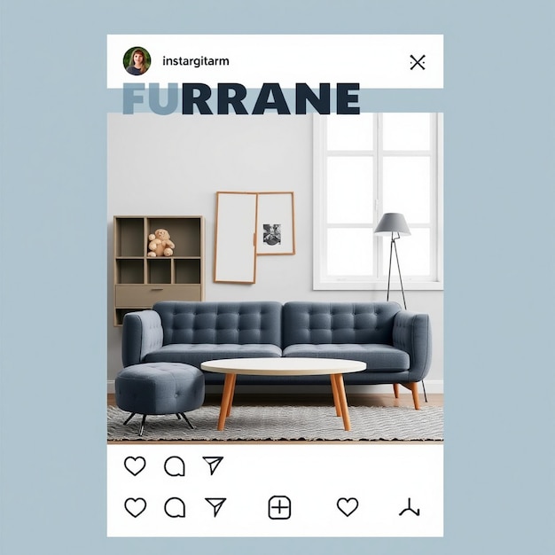 Furniture Instagram flyer and social media post template