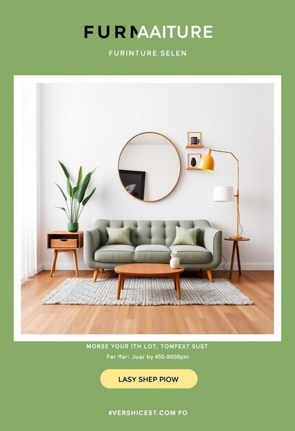 Furniture Instagram flyer and social media post template