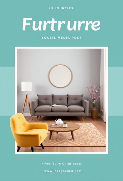 Furniture Instagram flyer and social media post template