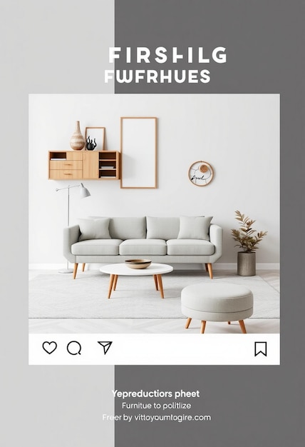 Furniture Instagram flyer and social media post template