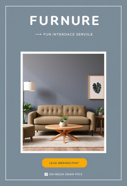 Furniture Instagram flyer and social media post template