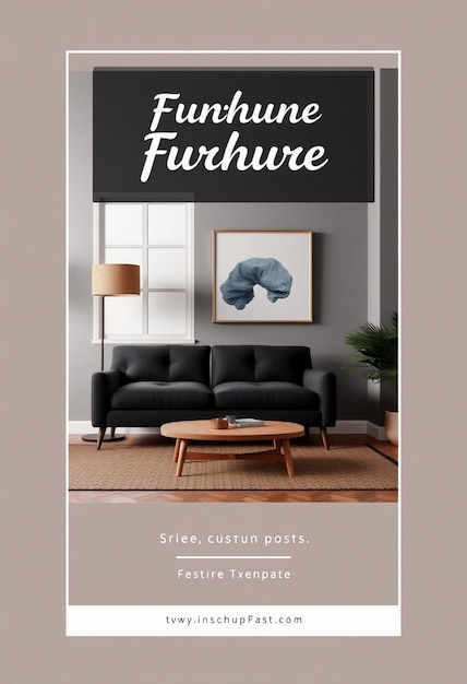 Furniture Instagram flyer and social media post template