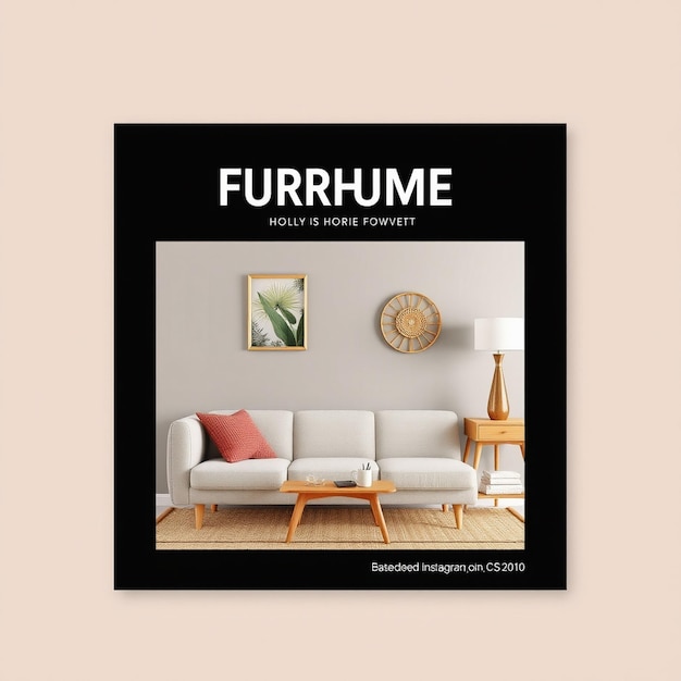 Furniture Instagram flyer and social media post template