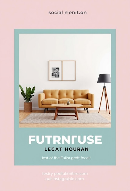 Furniture Instagram flyer and social media post template