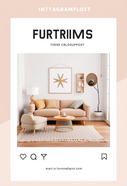 Furniture Instagram flyer and social media post template