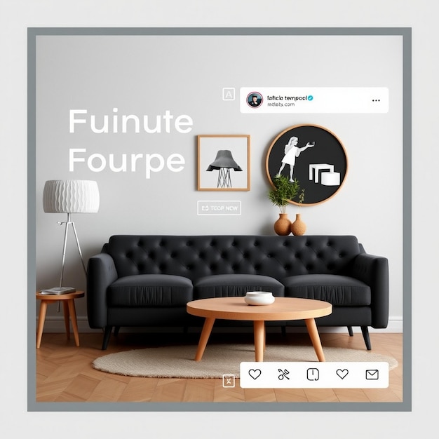 Furniture Instagram flyer and social media post template