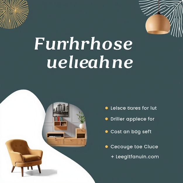 Furniture Instagram flyer and social media post template