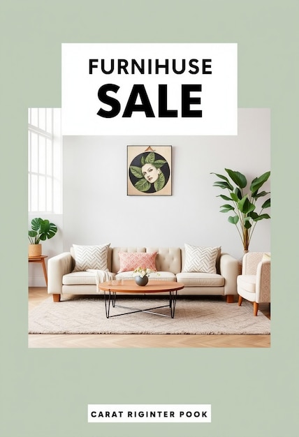 Furniture sale instagram post and social media template