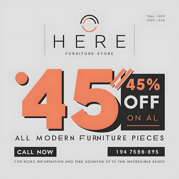 Photo furniture sale story ads design furniture social media poster design