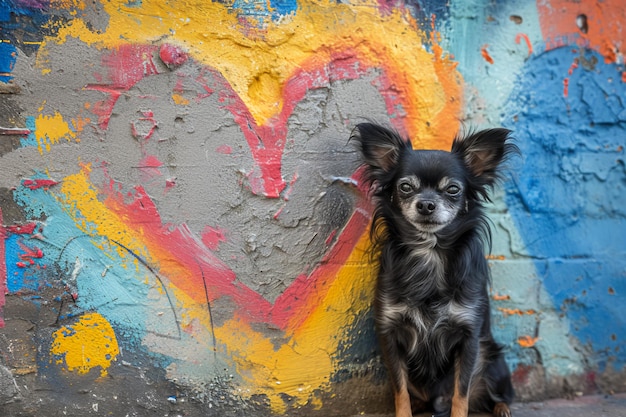 Furry Valentines Dogs Celebrating Love with Hearts