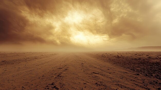 Fury of the Sandstorm A Dramatic Scene of Harsh Weather in a Barren Desert