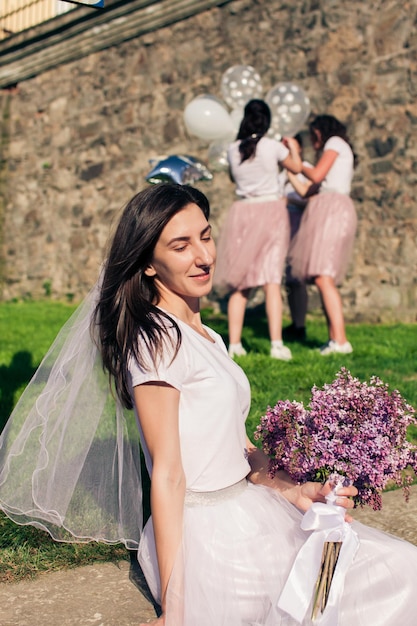 The future bride on the hen party