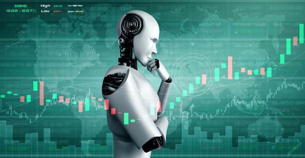 Future financial technology controlled by AI robot using machine learning and artificial intelligence