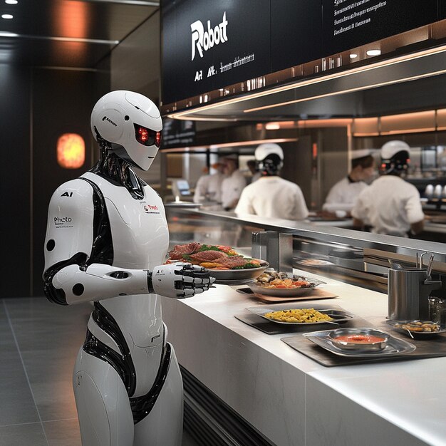 Photo the future of food dynamic ai robotics enhancing culinary excellence