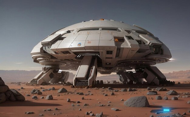 Future high technology mars base for humans