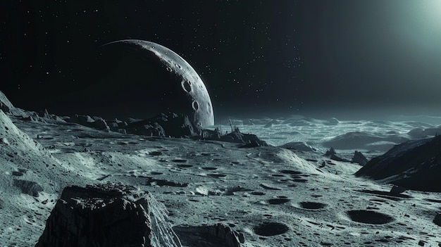 Future Moon Habitation Concept Art