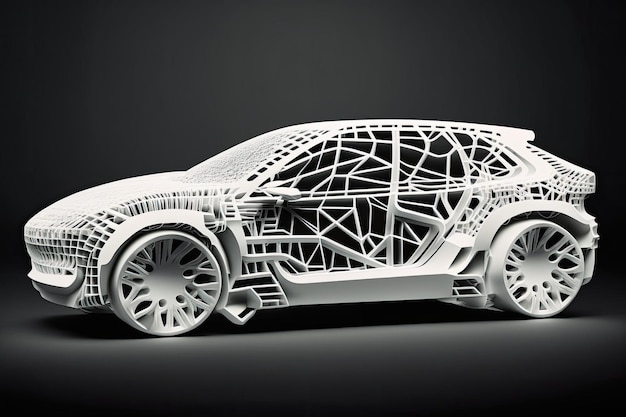 Future oriented concept with car sensors hybrid wire frame side intersection for the technologies