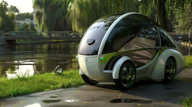 Photo future sustainable car