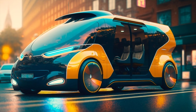 Future of urban autonomous mobility cab car AV Public transportation AV city taxi