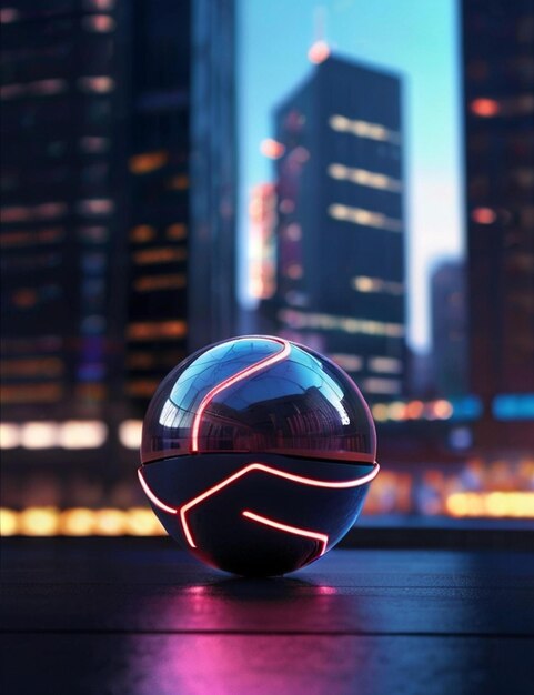 Photo a futuristic 3d ball made of