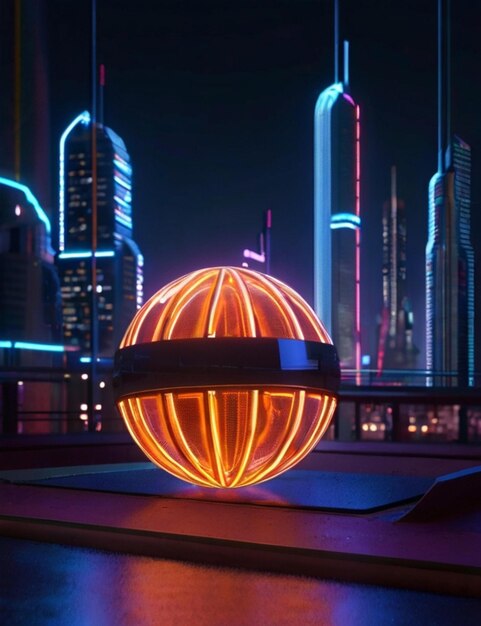 Photo a futuristic 3d ball made of