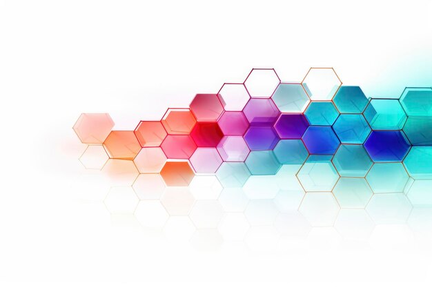 Photo futuristic 3d geometry colorful background wallpaper